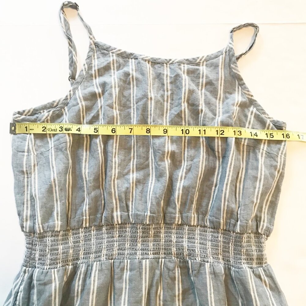 TOAD & CO. Airbrush Maxi Dress Blue White Tiered Organic Cotton Womens Small - Picture 7 of 8